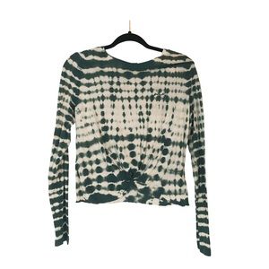 Victoria Secret Green Tie Dye Long Sleeve Crop Top